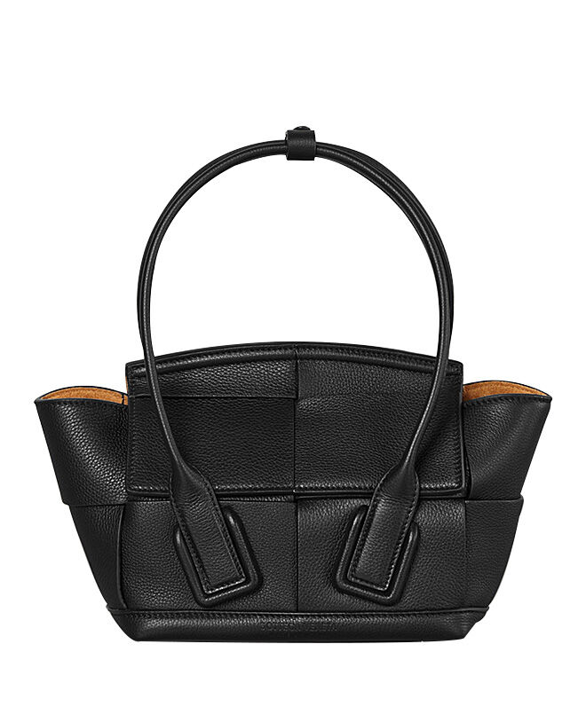 Bottega Veneta Mini Arco Top Handle Bag Leather Black